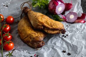 Huhn Keule geselcht